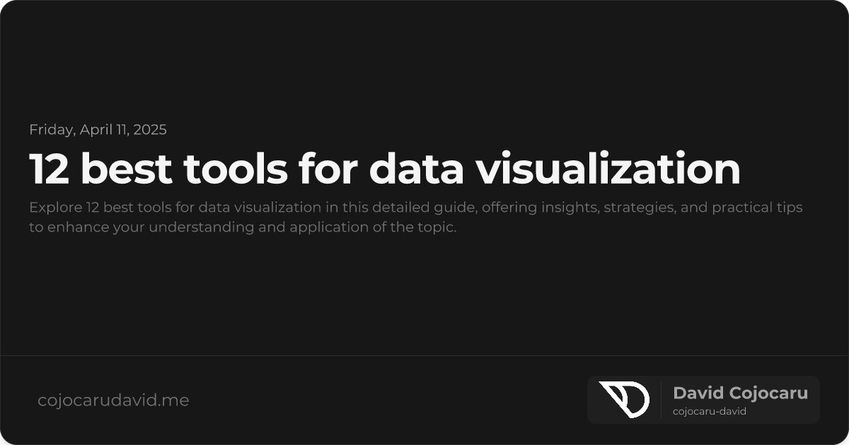 12 Best Tools for Data Visualization visual cover image