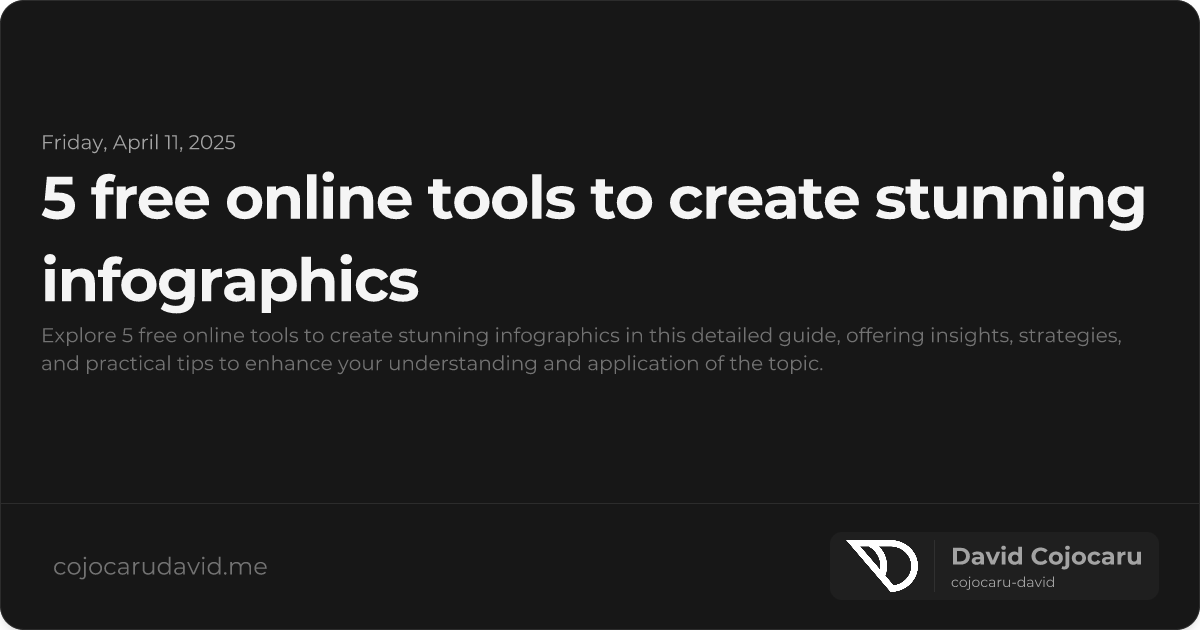 5 Free Online Tools to Create Stunning Infographics visual cover image