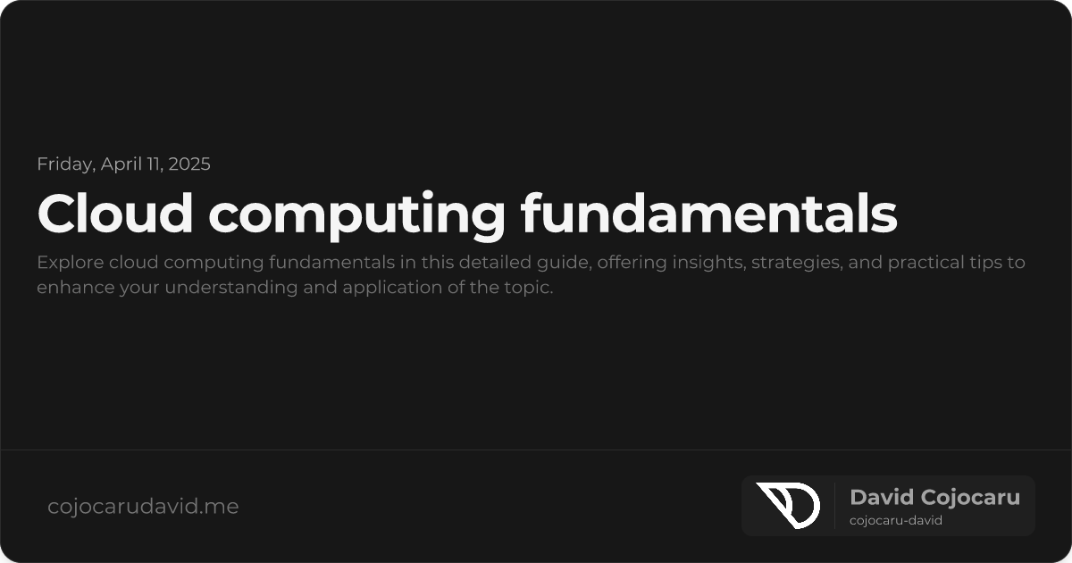 Cloud Computing Fundamentals visual cover image