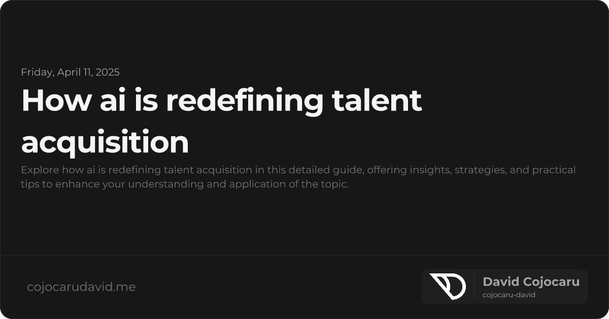 How AI is Redefining Talent Acquisition visual cover image