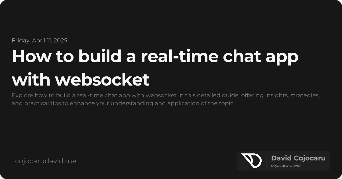 How to Build a Real-Time Chat App with WebSocket visual cover image