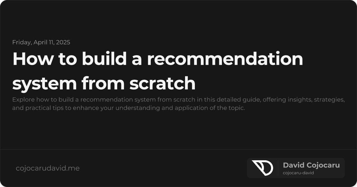 How to Build a Recommendation System from Scratch visual cover image