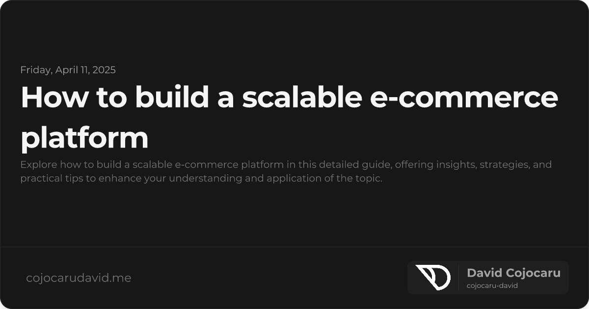 How to Build a Scalable E-Commerce Platform visual cover image