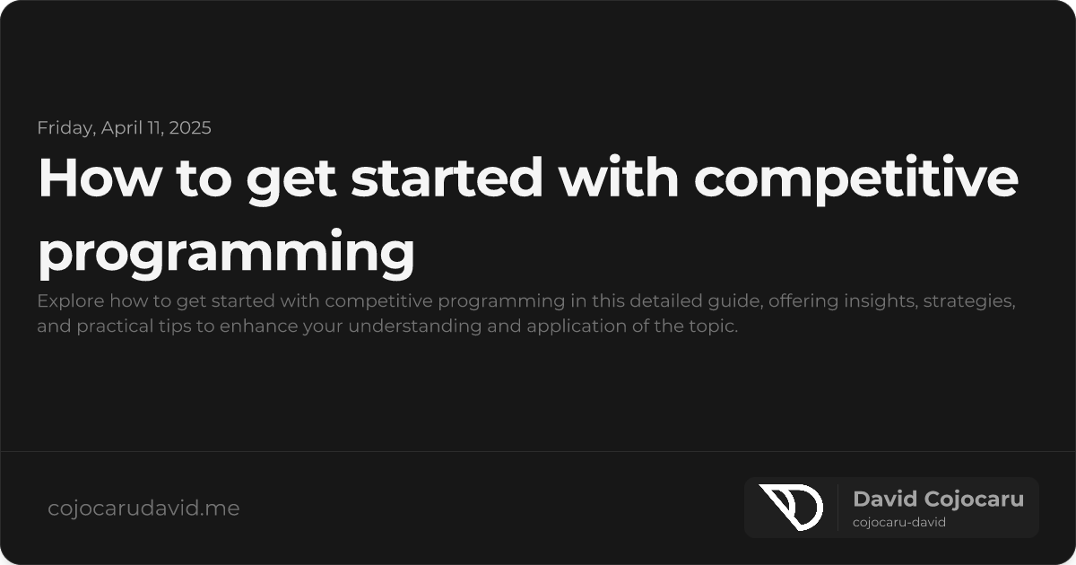 How to Get Started with Competitive Programming visual cover image