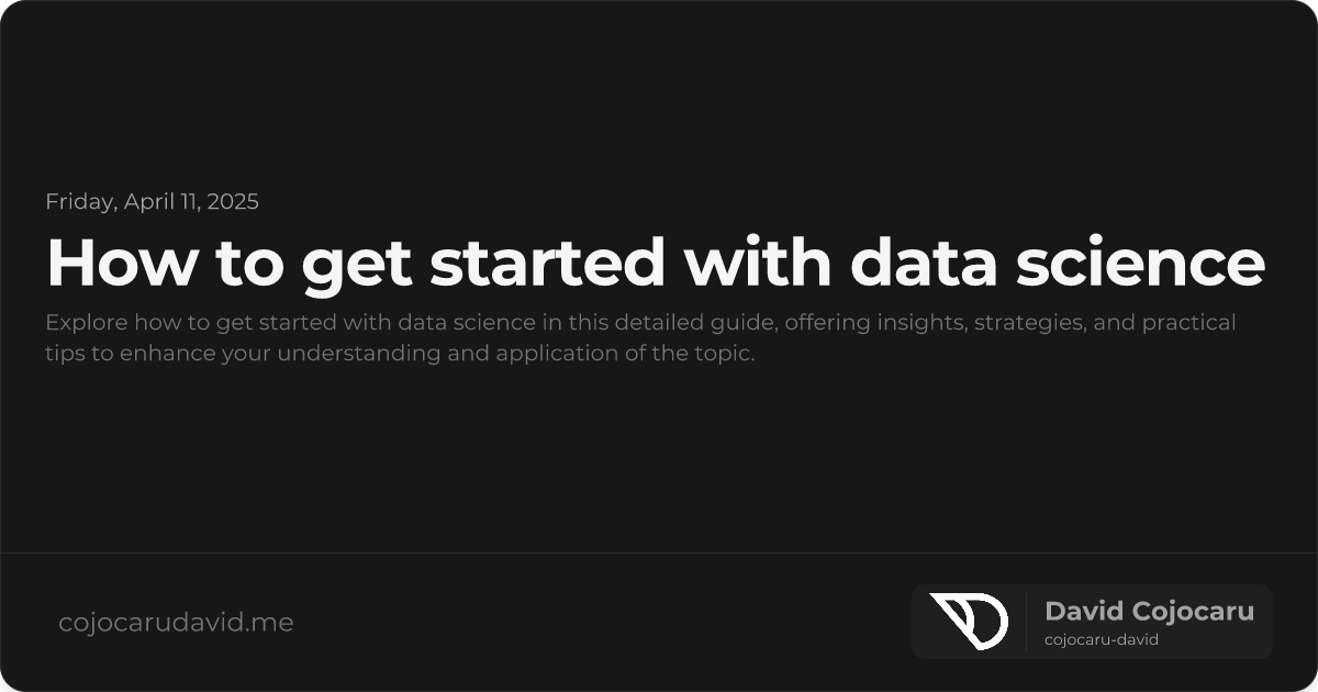 How to Get Started with Data Science visual cover image