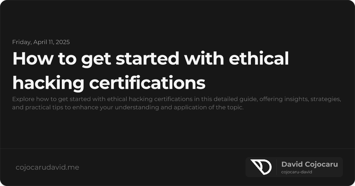 How to Get Started with Ethical Hacking Certifications visual cover image