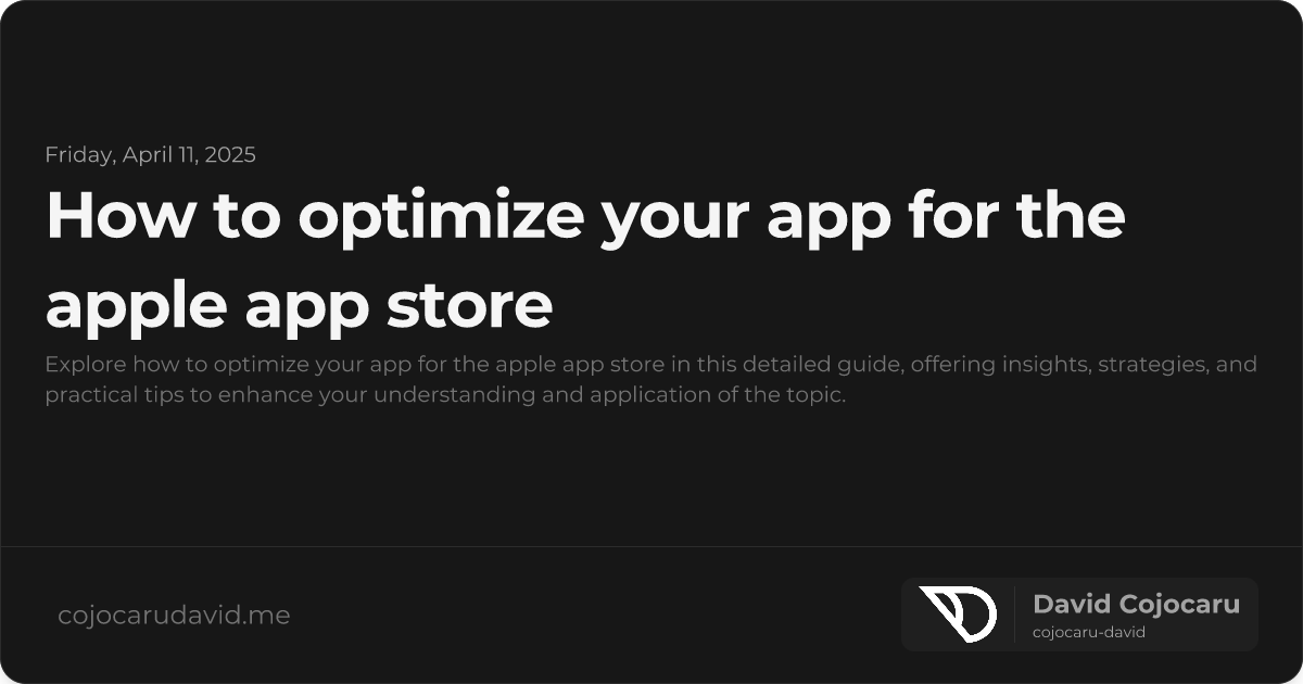 How to Optimize Your App for the Apple App Store visual cover image