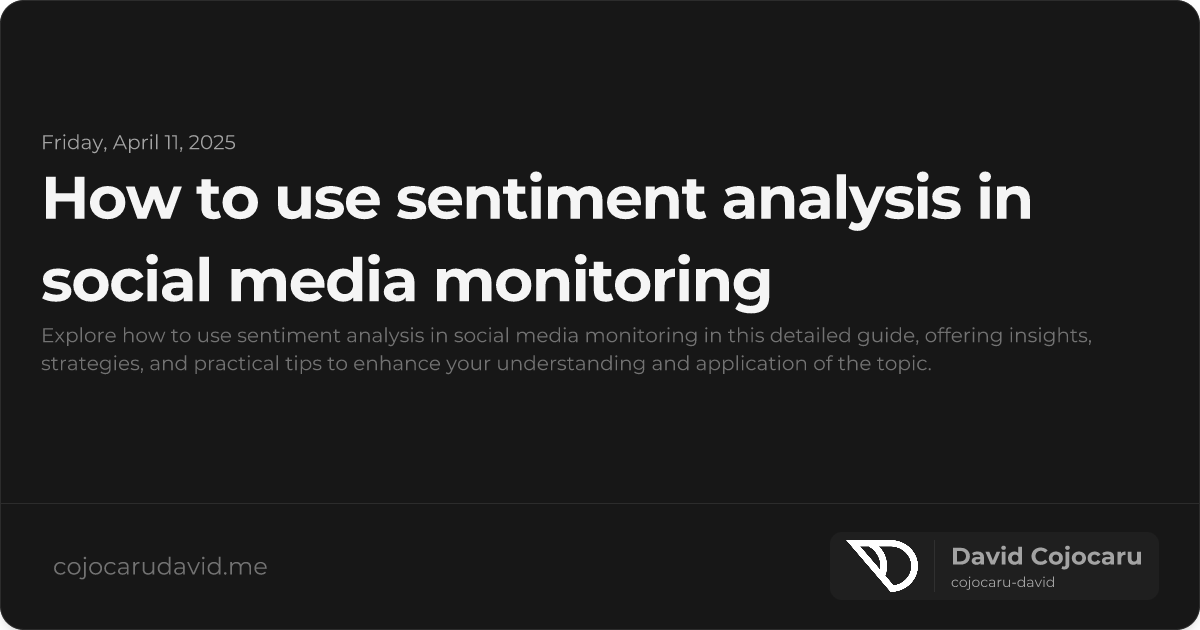 How to Use Sentiment Analysis in Social Media Monitoring visual cover image