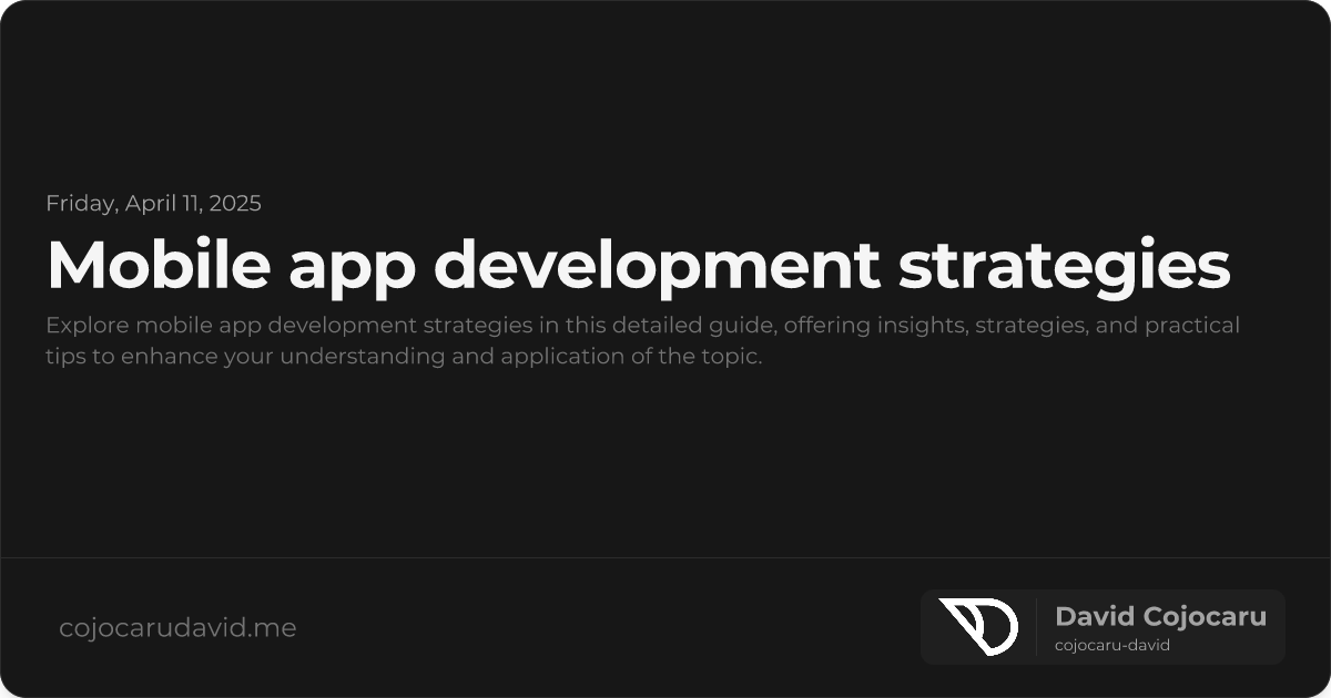 Mobile App Development Strategies visual cover image