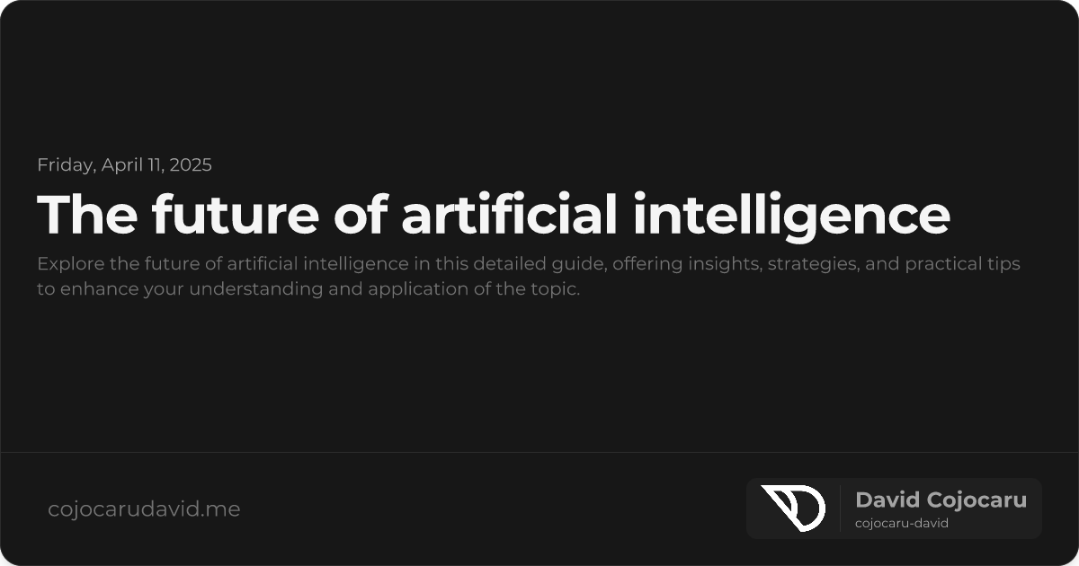 The Future of Artificial Intelligence visual cover image