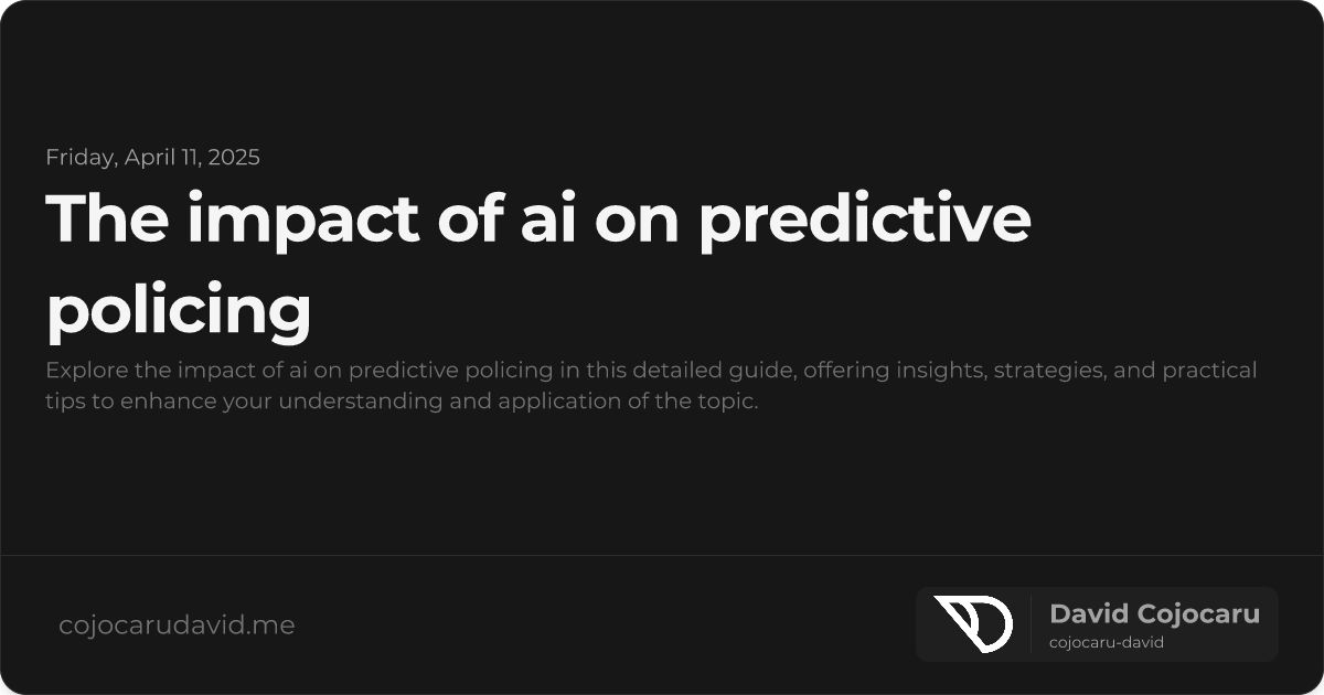 The Impact of AI on Predictive Policing visual cover image