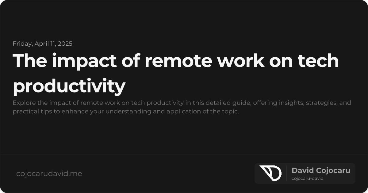 The Impact of Remote Work on Tech Productivity visual cover image