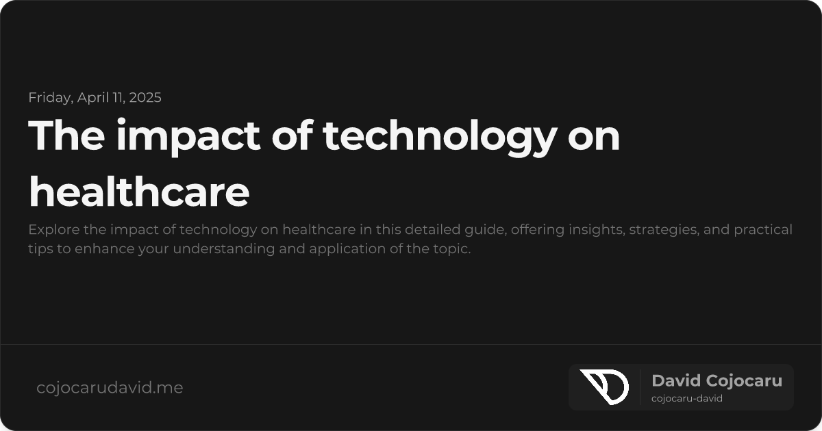 The Impact of Technology on Healthcare visual cover image