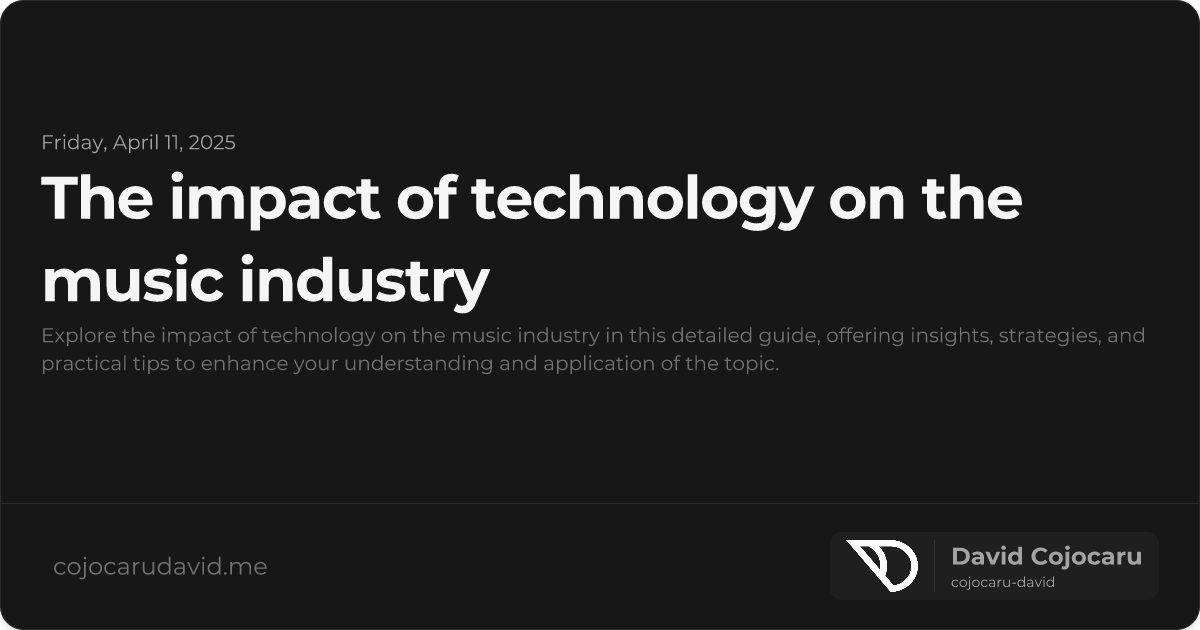 The Impact of Technology on the Music Industry visual cover image
