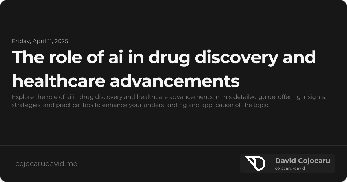 The Role of AI in Drug Discovery and Healthcare Advancements visual cover image
