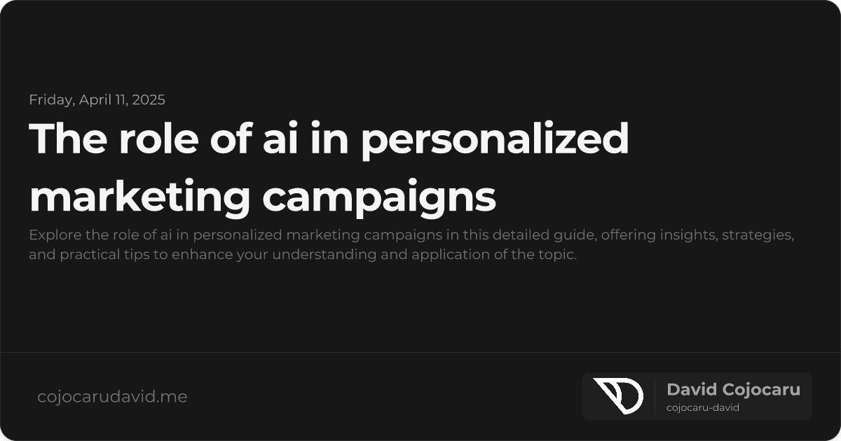 The Role of AI in Personalized Marketing Campaigns visual cover image
