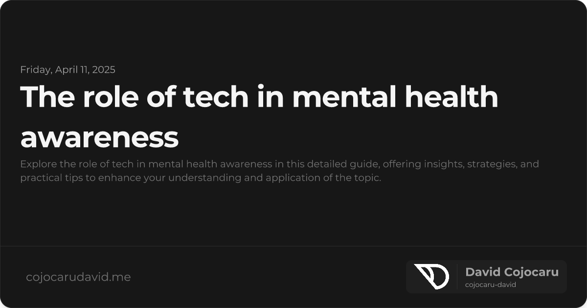 The Role of Tech in Mental Health Awareness visual cover image