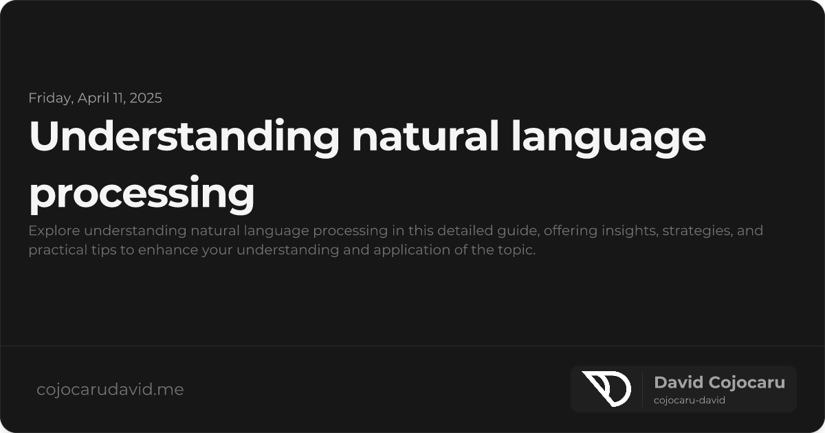 Understanding Natural Language Processing visual cover image