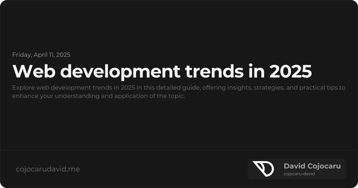 Web Development Trends in 2025 visual cover image