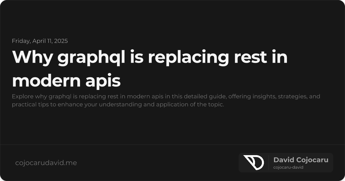 Why GraphQL is Replacing REST in Modern APIs visual cover image